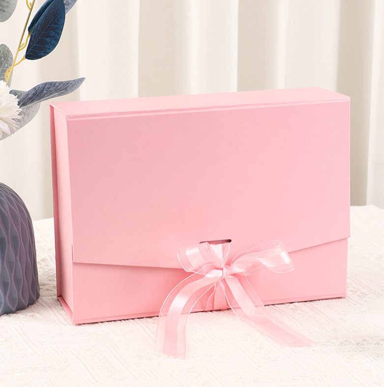 Cross-border best-selling bow gift box, folding gift box, exquisite ribbon flip-top envelope, gift packaging box pic 11