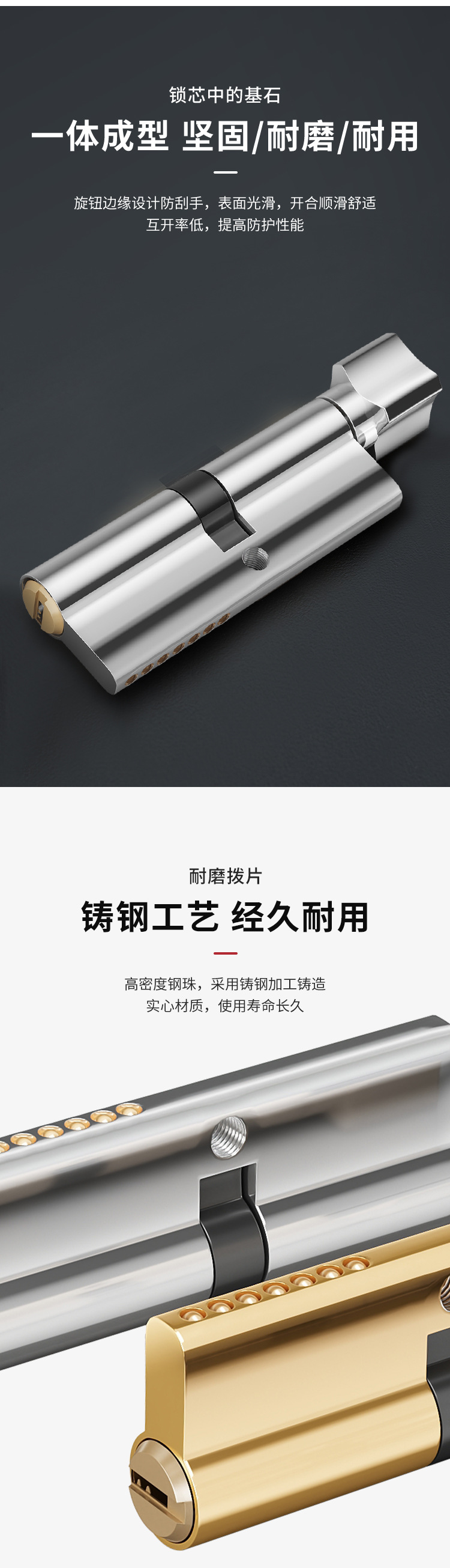 卧室门锁芯铜防盗锁芯防撬防暴力开锁室内木门锁芯批发详情20