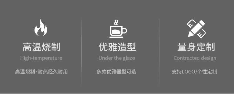 厂家直销酒店陶瓷 咖啡杯碟 红茶杯有耳杏式杯碟 广告杯礼品杯详情4