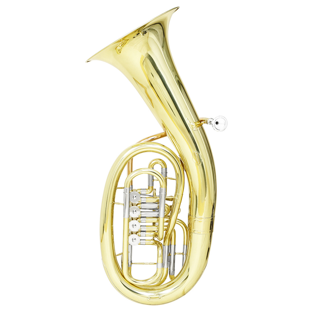 Wholesale of SLADE phosphor bronze four-key flat keyboard bass horn, school band horn, brass instruments, 4-key flat keyboard horn, large holding horn pic 6