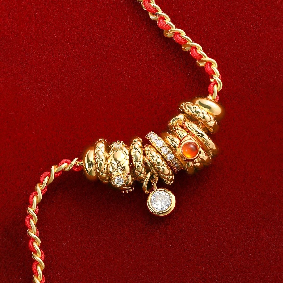 BOON*家蛇年本命年手链 小红薯爆款小众经典个性百搭铜钱红绳手链详情3