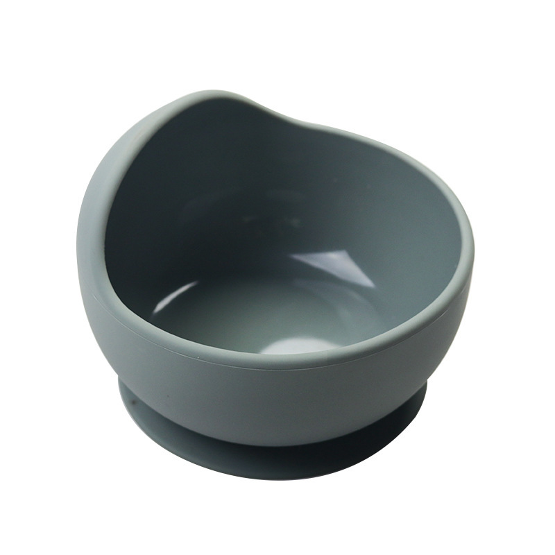 工厂婴儿碗勺硅胶餐具儿童木柄硅胶勺子儿童吸盘碗婴儿硅胶碗详情12