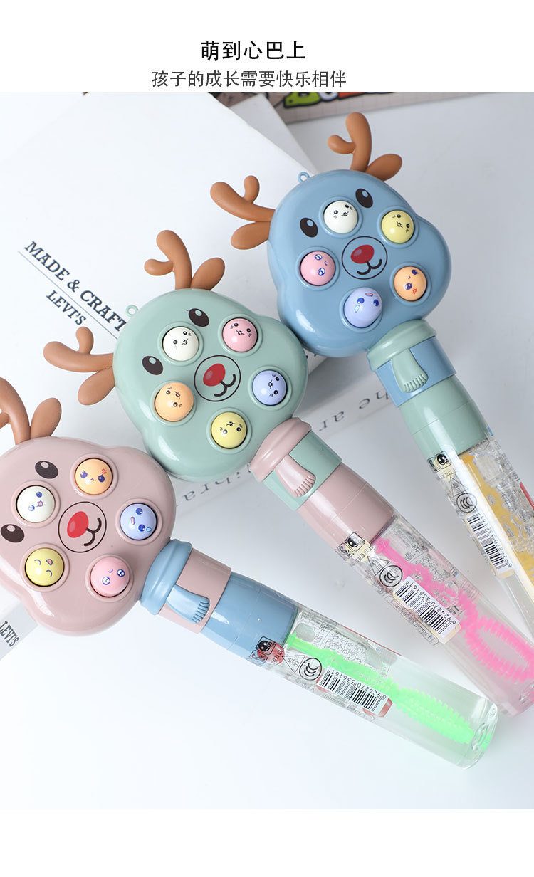 Cute conejito mini multi bubble stick paterna e infantil interactivo tubo de prueba burbuja soplando juguetes de agua al aire libre burst pin card fun pic 2
