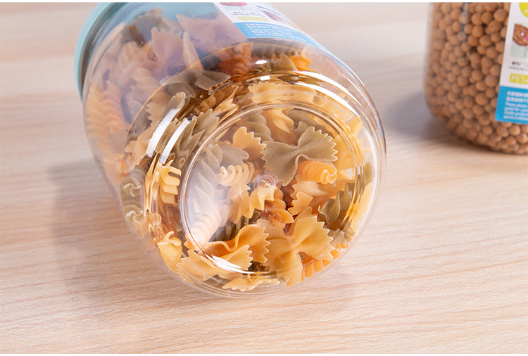 Packaging bottles, storage cans, plastic food cans, storage cans, grains and cereals, kitchen snack sealed cans, storage boxes pic 8