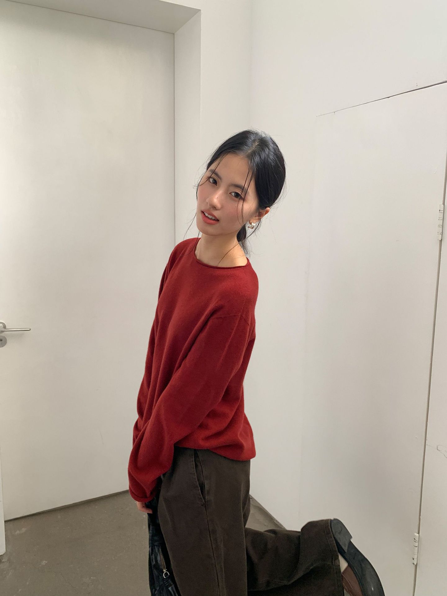 Korean-style seamless one-piece process round-neck pullover cotton and wool sweater, basic base layer for women a1183 in autumn and winter pic 99