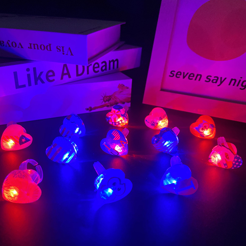 跨境新款美国独立日LED灯发光戒指庆祝爱国派对发光玩具手指灯详情10