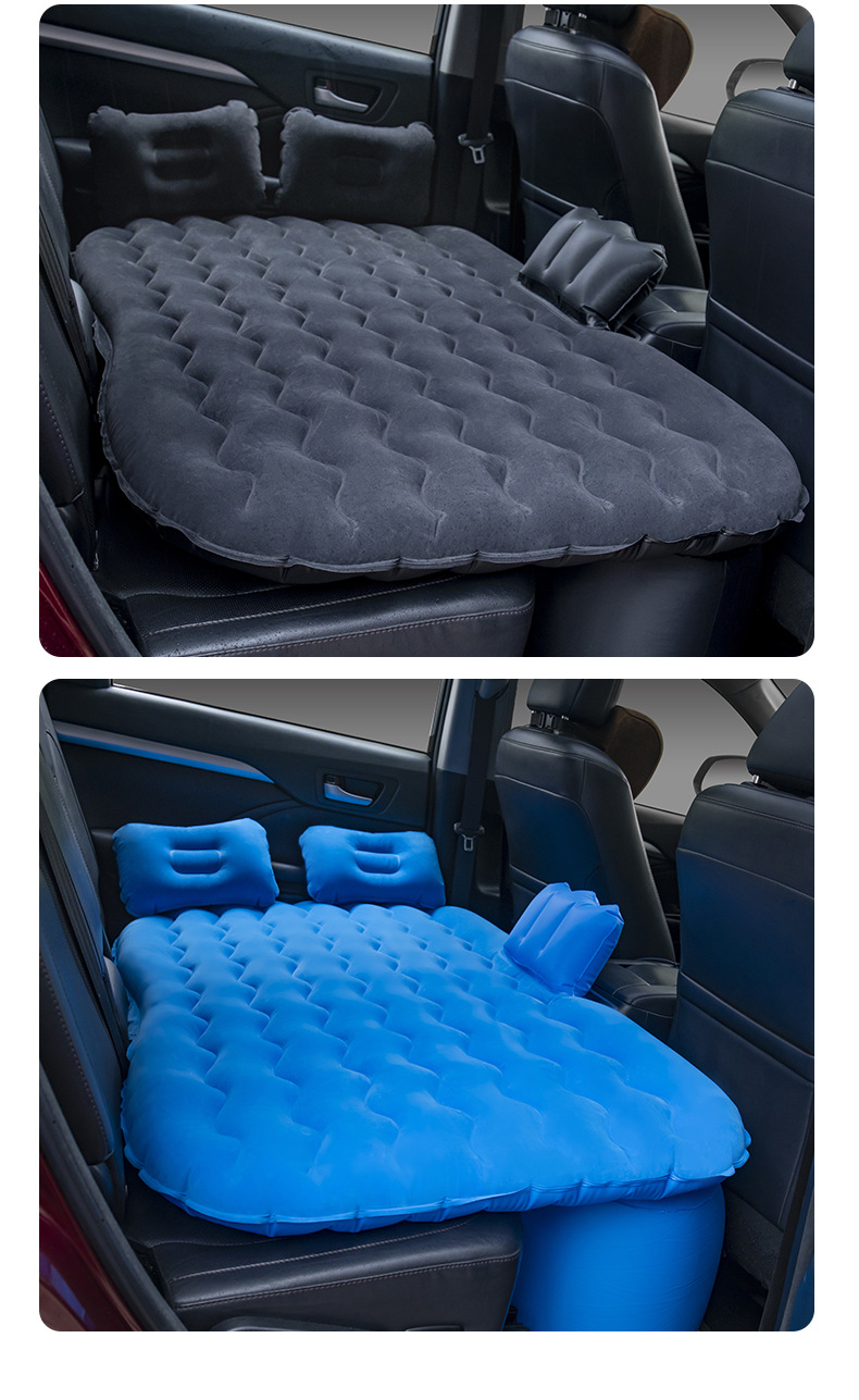 工厂现货汽车充气床pvc植绒车载充气床家用轿车旅行车载后排睡垫详情23