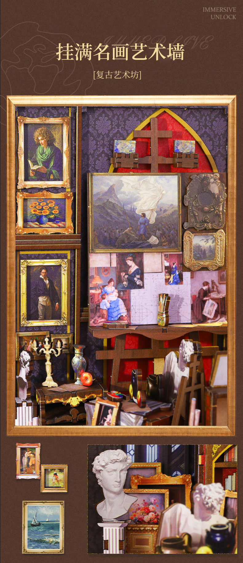 Jiate DIY Bookstand, Wonderful Art Studio diy Bookstand Assembly Bookstand, diy House 3D Bookstand, Handmade Model Book pic 12