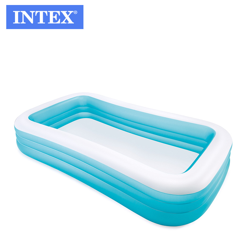 INTEX58484小型家庭泳池 家庭亲子充气户外花园草坪游泳池 戏水池 高端环保加厚 充气三环水池详情4