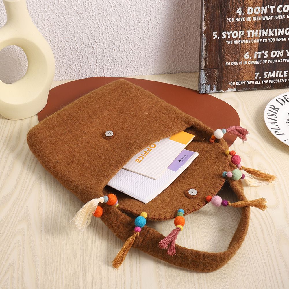 民族风羊毛毡挎包尼泊尔手工羊毛毡包包精致羊毛毡手拿包厂家直销详情7