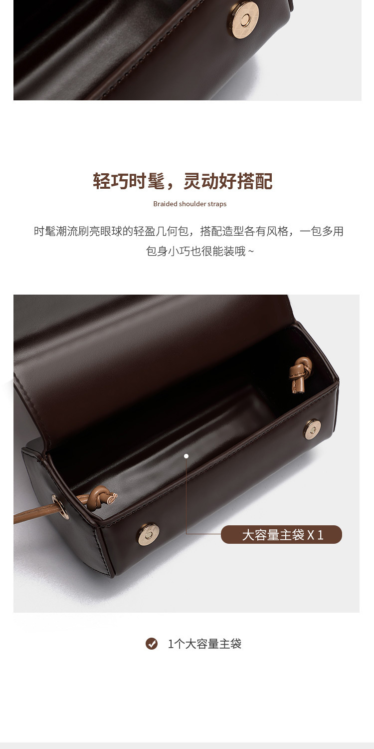 The 2024 new simple and fashionable small bag, a versatile single-shoulder crossbody bag for women, is a trendy and niche cylindrical bag pic 12