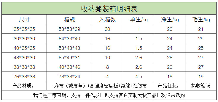 简约家居多功能创意收纳凳 布艺棉麻沙发换鞋凳子可折叠储物凳子详情4