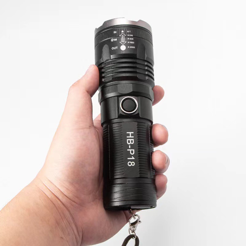 A new cross-border white laser retractable zoom rechargeable outdoor long-range long-range long-lasting high-intensity white laser flashlight pic 14