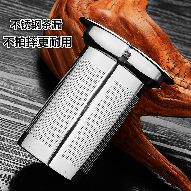 厂家批发高硼硅耐热玻璃茶壶透明功夫茶具泡茶壶不锈钢过滤花茶壶详情5