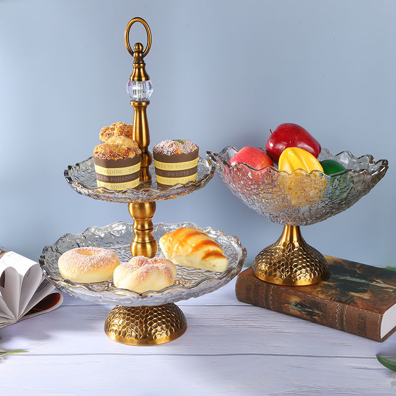 The new cross-border 2024 glacier bark glass fruit plate, fruit blue fruit bucket, kitchen and living room ornaments are selling well pic 13