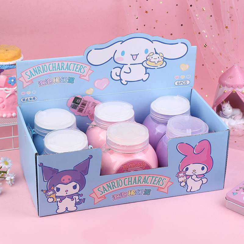 Venta al por mayor sanrio familia tonelada tonelada barril burbuja fina fango gran barril color fango sedoso lindo no pegajoso mano niños juguetes pic 3