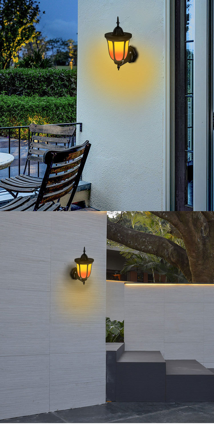 Solar-powered 96LED flame outdoor garden light, landscape floodlight, lawn light, ground plug lighting, sensor wall light pic 15