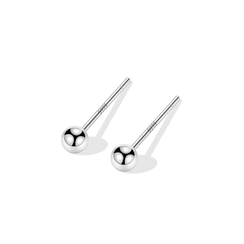 s999 all-body pure silver ear stud, simple and elegant for women, no need to remove for washing and sleeping, high-end ear hole care, foot silver ear bone stud wholesale pic 12
