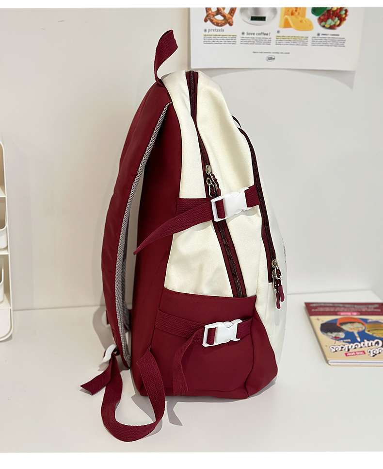 新款时尚休闲书包少女中学生双肩包高颜值大容量情侣双肩电脑包详情35