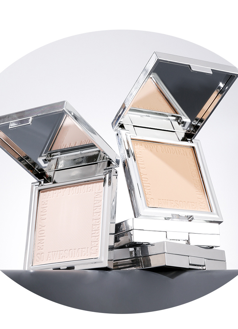 xixi Light Cream Soft Focus Powder Compact: Concealer, Oil Control, Touch-up, Setting, Waterproof and Non-smudging Dry and Wet Powder Compact pic 15