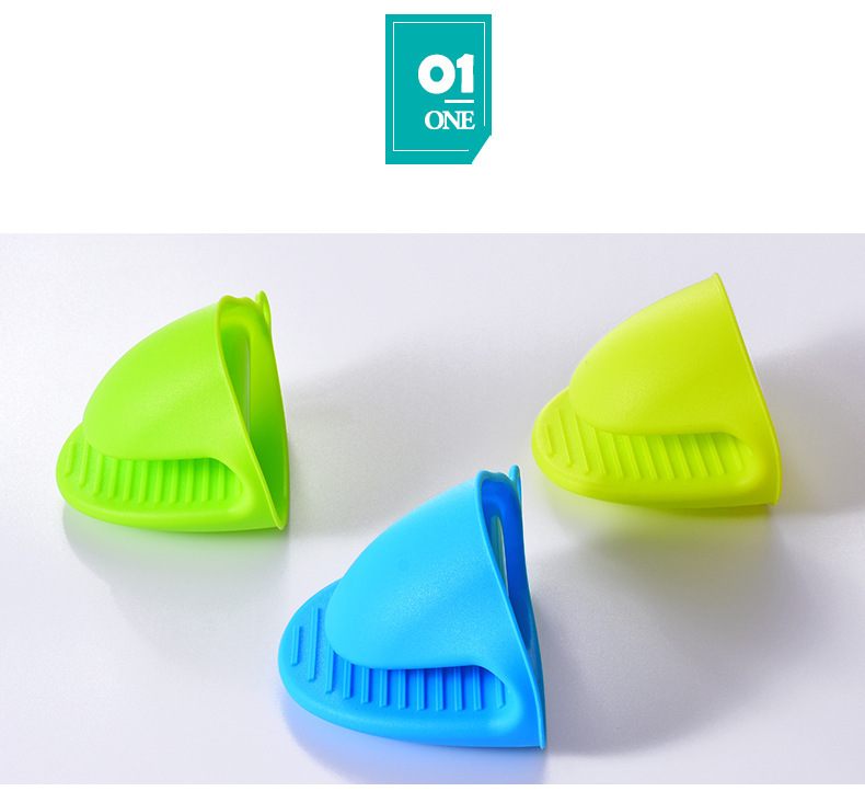 【持嘉】43g加厚款硅胶手夹北欧色微波炉烤箱耐高温抓盘夹隔热详情4