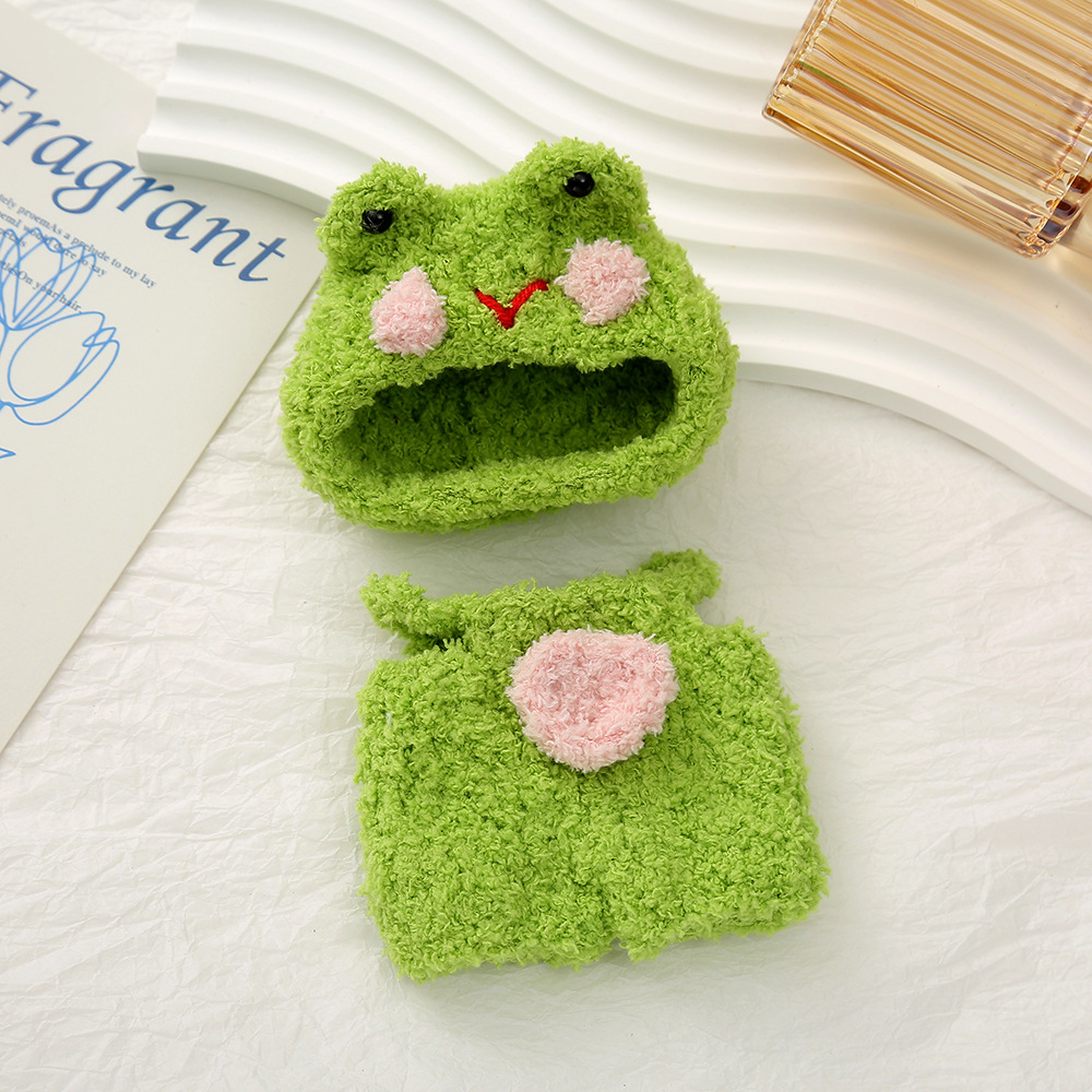 卡通毛茸茸迷你公仔服饰创意手工玩偶小娃衣软糯可爱换装头套配饰详情20