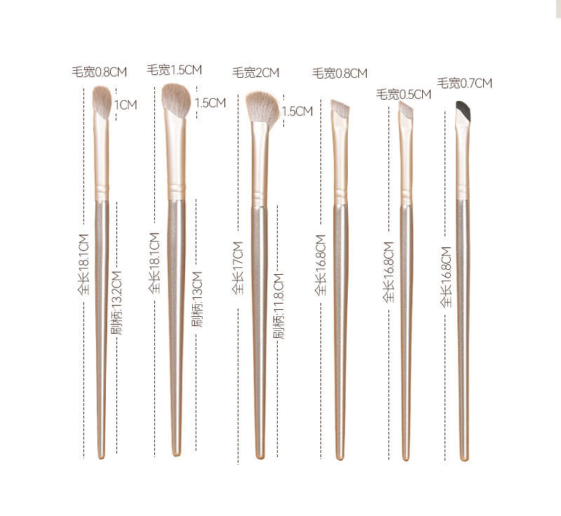 New Cangzhou makeup brush, scythe nose shadow brush, semi-fan-shaped slanted scythe eyeliner brush, blade brush, eyelid reclining brush pic 6