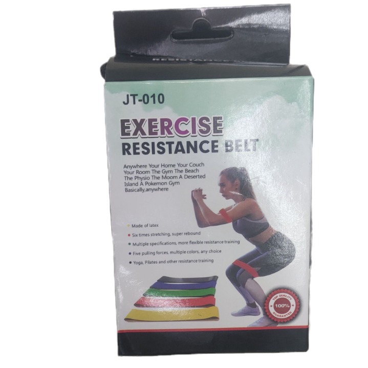 美臀弹力带翘臀圈瑜伽拉力带训练织带加厚健身阻力带五颜色装盒详情1