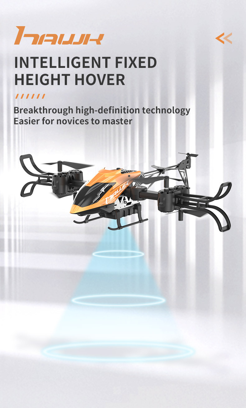 Cross-border remote-controlled folding helicopter aerial photography with WiFi camera remote-controlled four-axis folding stunt drone toy pic 6