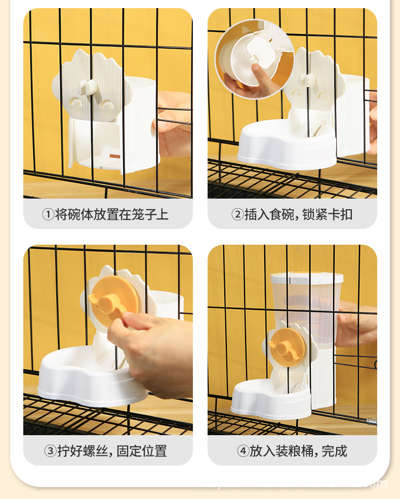 Rongka Pet Cross-border Cat Hanging Cage Water Dispenser, Dog Automatic Feeder, Hanging Cat Bowl, non-wet mouth, Dog bowl, pet Bowl Water Dispenser pic 11