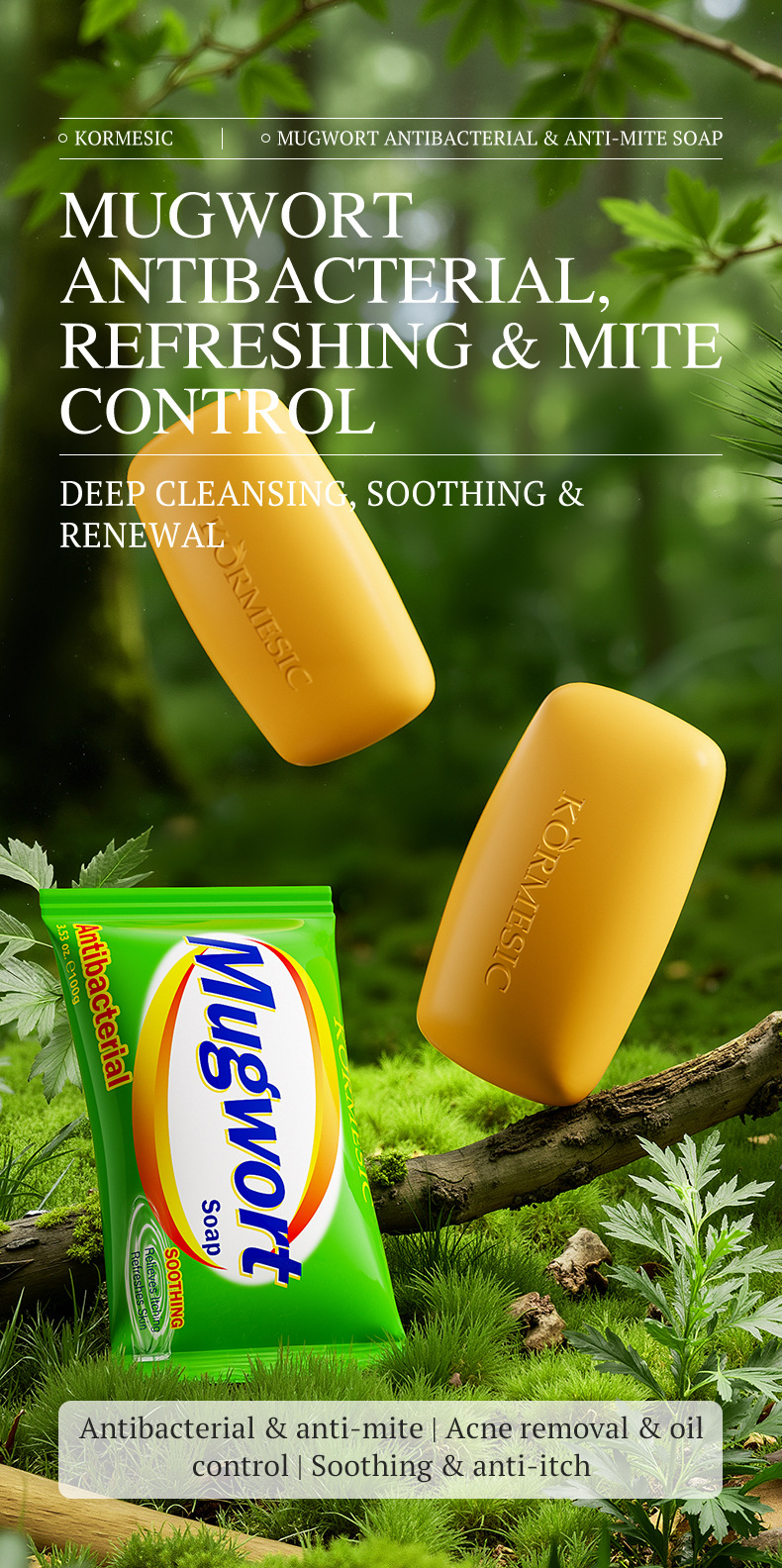 KORMESIC Handmade soap, a cross-border all-English handmade soap for cleansing the skin and controlling oil, is a bestseller pic 43