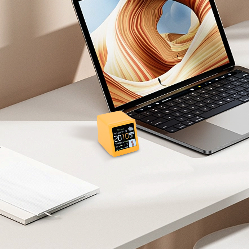 2024 New cross-border exclusive smart desktop electronic clock, WIFI weather station, weather mini TV digital ornament pic 14