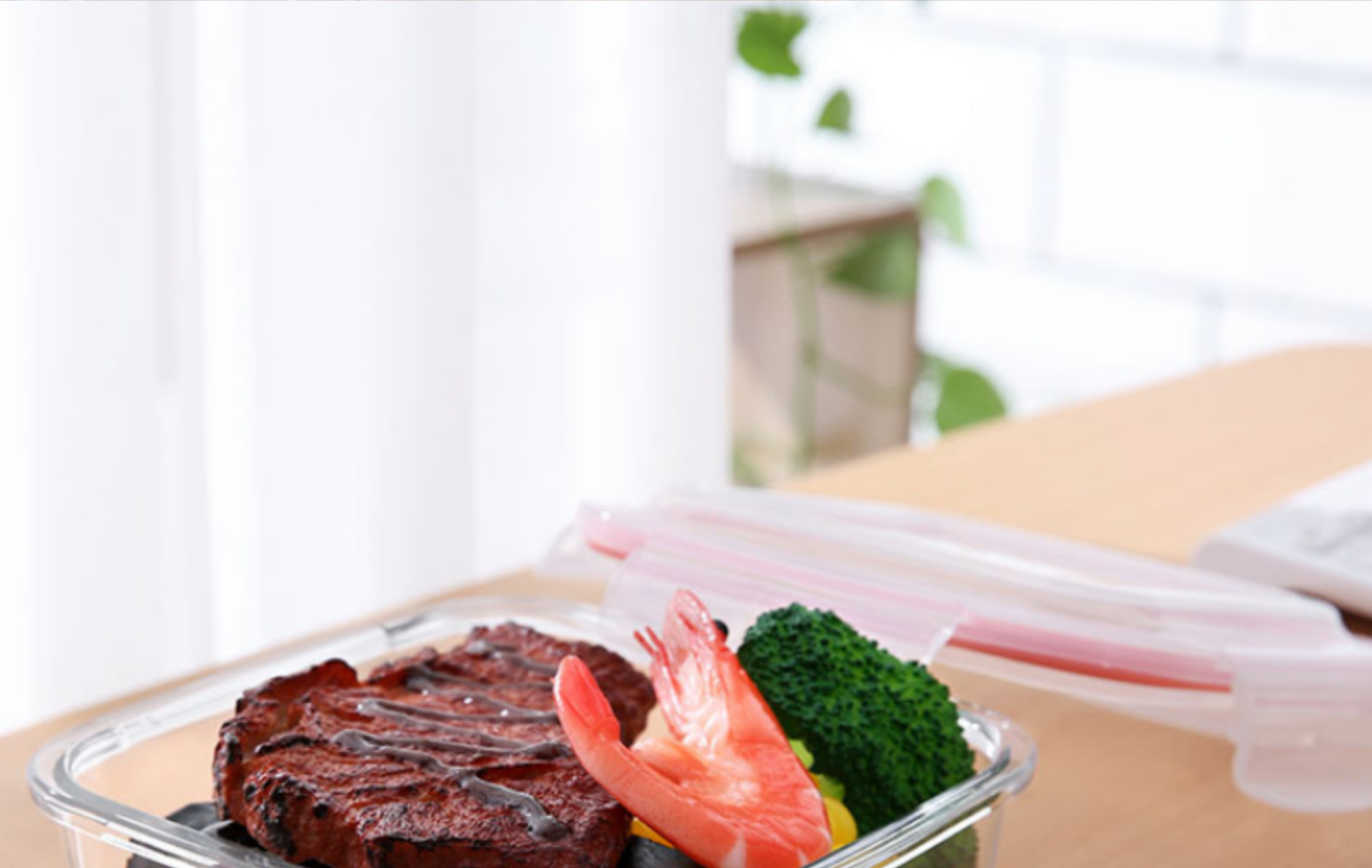 批发现货方形矩形玻璃饭盒上班族便当餐盒分隔微波炉餐具精美包装详情15