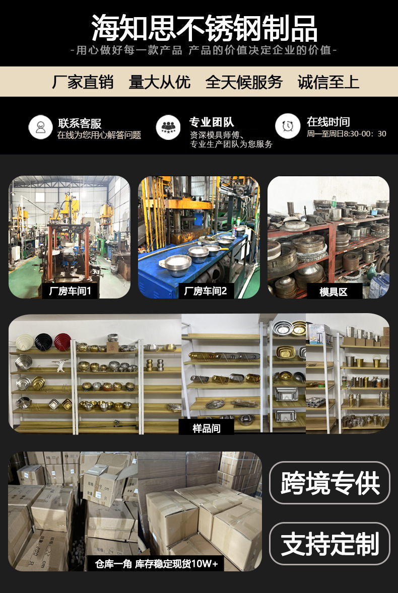 不锈钢冷面碗韩式加厚双层碗金色拉面碗拌饭汤碗螺蛳粉碗沙拉碗详情1