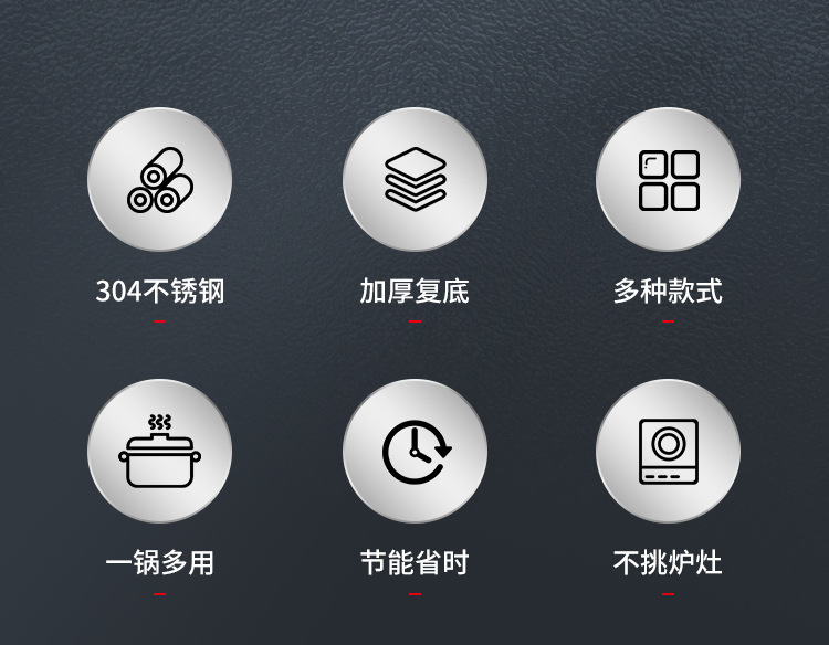 Household stainless steel soup pot, commercial 304 stewing pot for making soup, stewing meat, boiling soup, steaming and instant noodles, small pot, gas induction cooker pic 2