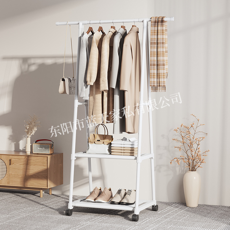 跨境架子批发简易落地多功能衣架金属现代简约置物架衣柜衣帽架详情3
