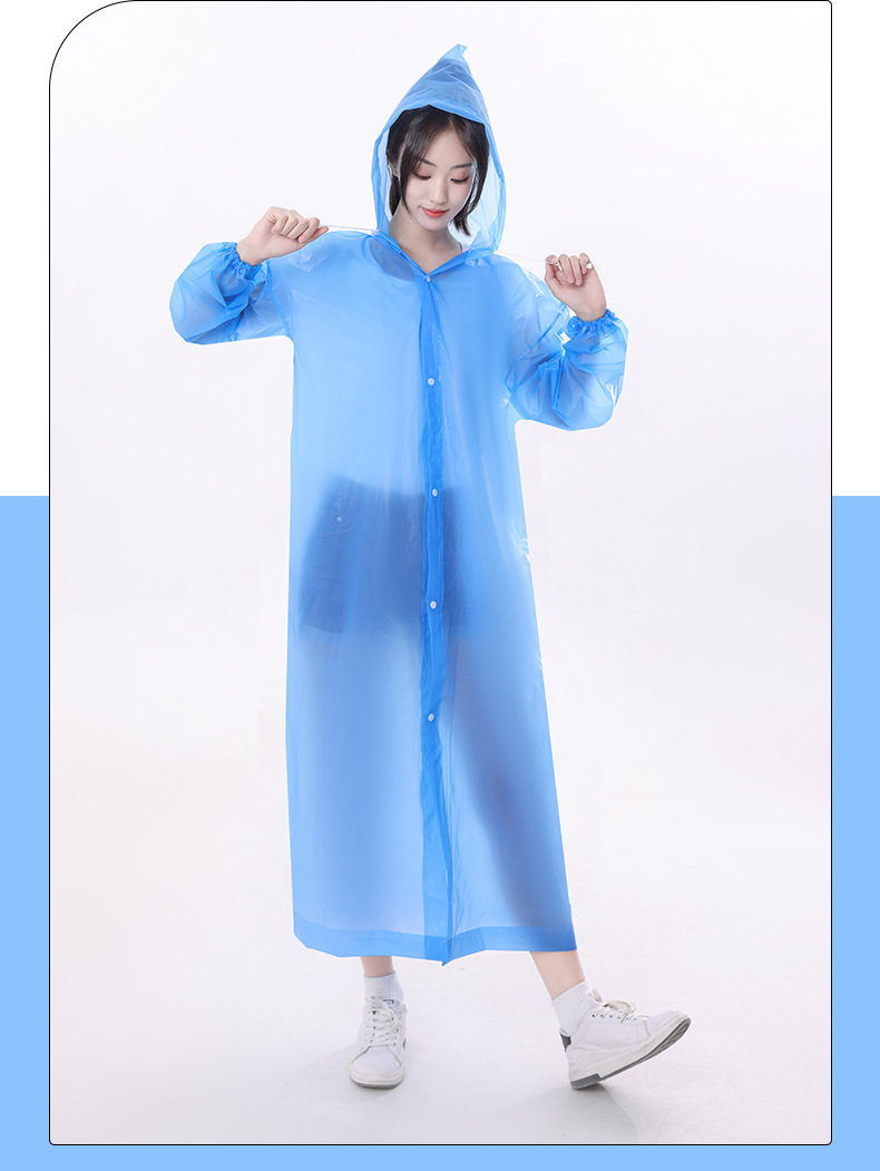 Non-disposable eva one-piece raincoat thickened adult outdoor travel portable raincoat manufacturer wholesale pic 14