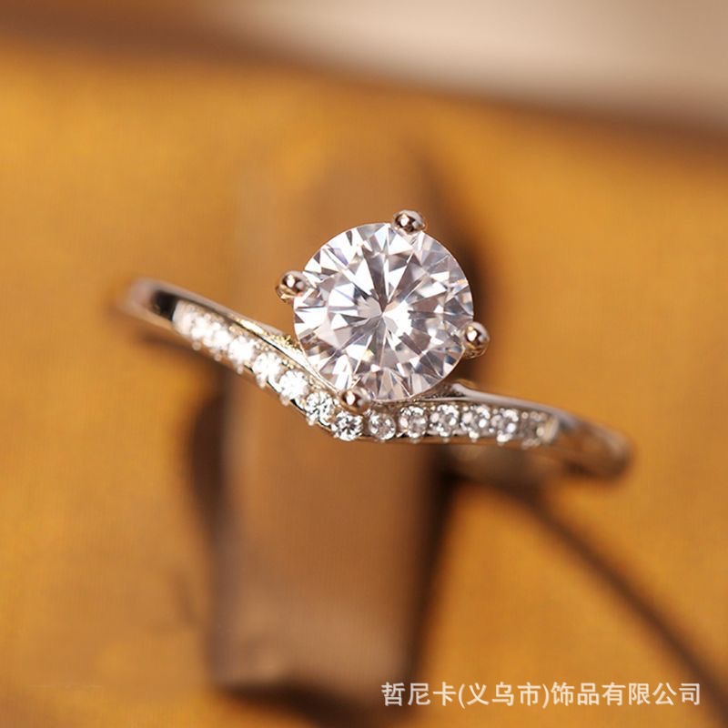 新款奢华婚戒钻戒情侣款对戒结婚戒指时尚简约活口可调节直播推荐详情18