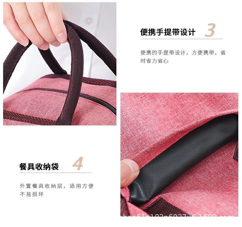 饭盒手提包保温袋铝箔加厚便当袋饭盒袋学生医院带饭包大号上班族详情18