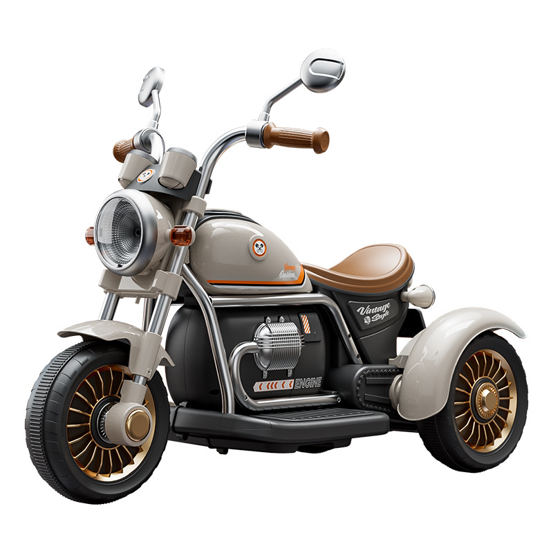 儿童电动摩托车三轮车男女孩宝宝车小孩可坐充电遥控玩具车防侧翻详情6