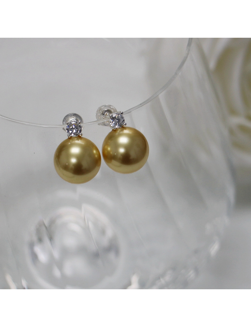 2024 Little Sweet Potato, Australian White, True Hemp, Lavender 5A, Zircon, Princess Diana, Shi Family Pearl 925, Pure silver Stud earrings, perfectly round pic 34