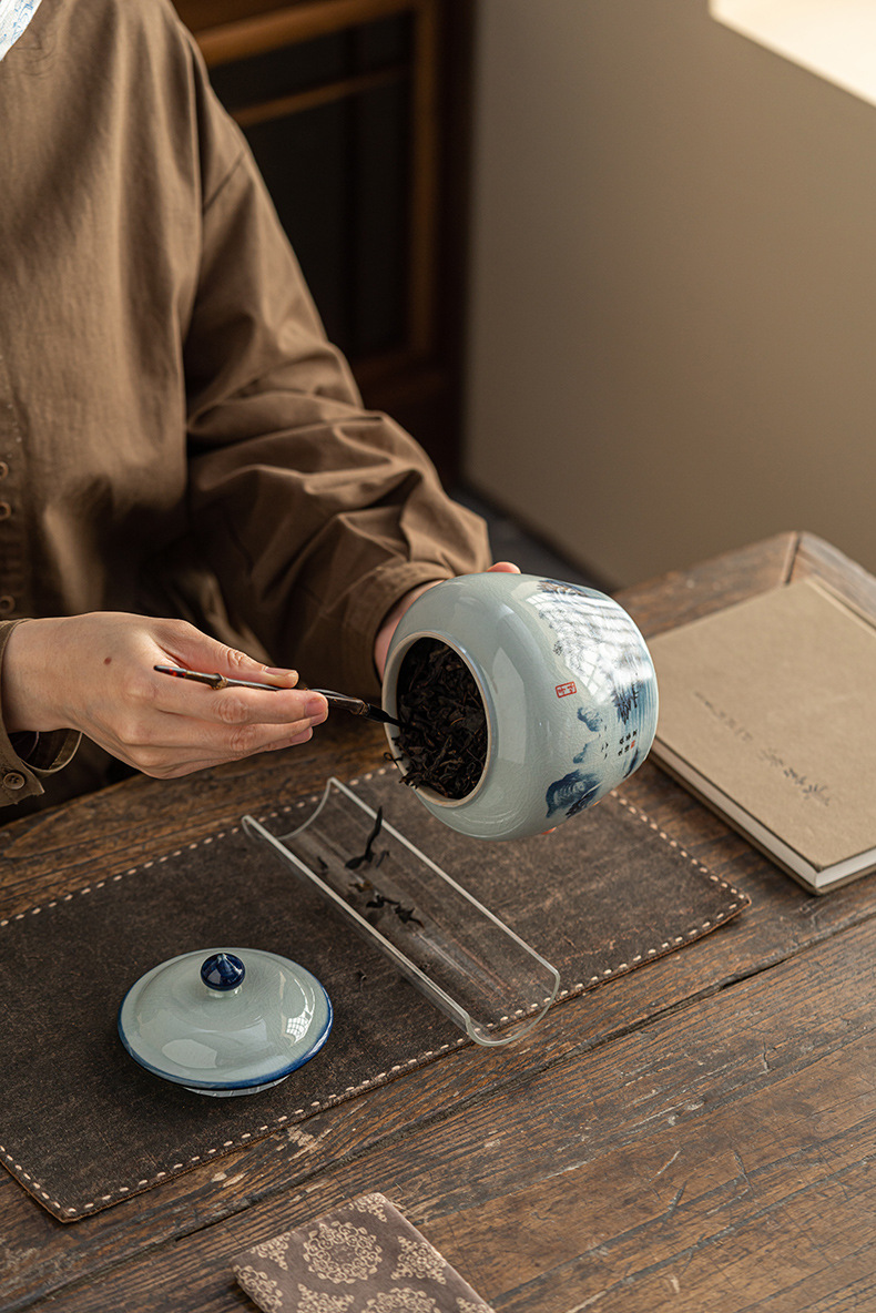 哥窑茶叶罐礼盒散茶包装绿茶白茶乌龙茶龙井空罐厂家直销加印logo详情11