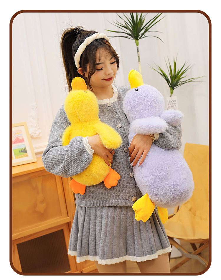 爆款可爱白鹅鸭子毛绒玩具公仔趴趴鸭儿童礼物女生优选玩偶抱枕详情11