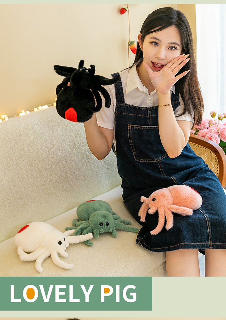 Best-selling cross-border Lucas simulation spider plush toy, doll, and small gift for festive atmosphere and prank pic 15