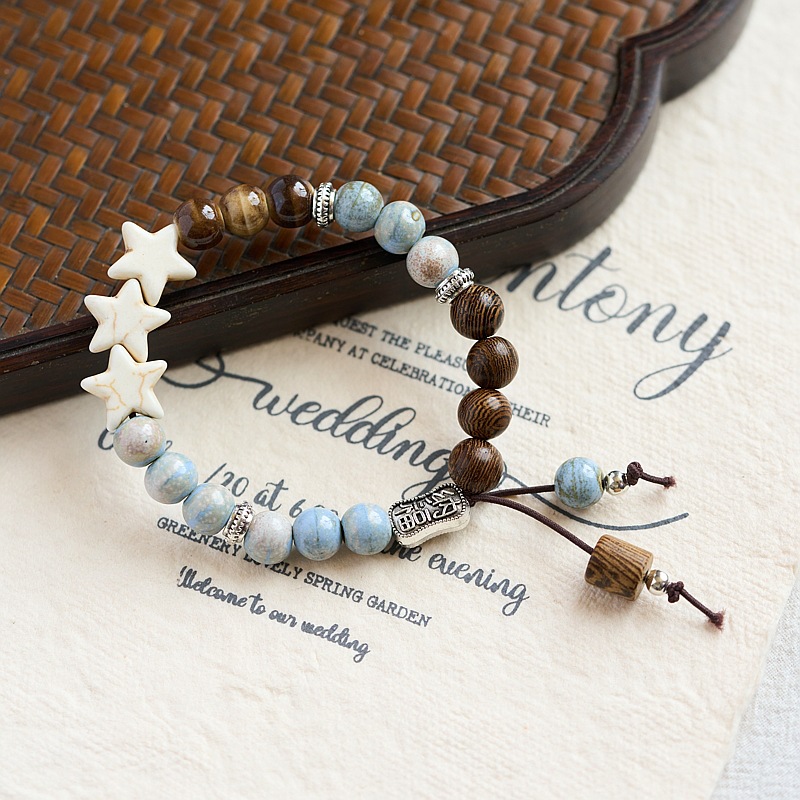 厂家直销景德镇陶瓷手链批发手工编织新中式礼物古风串珠国风手串详情8