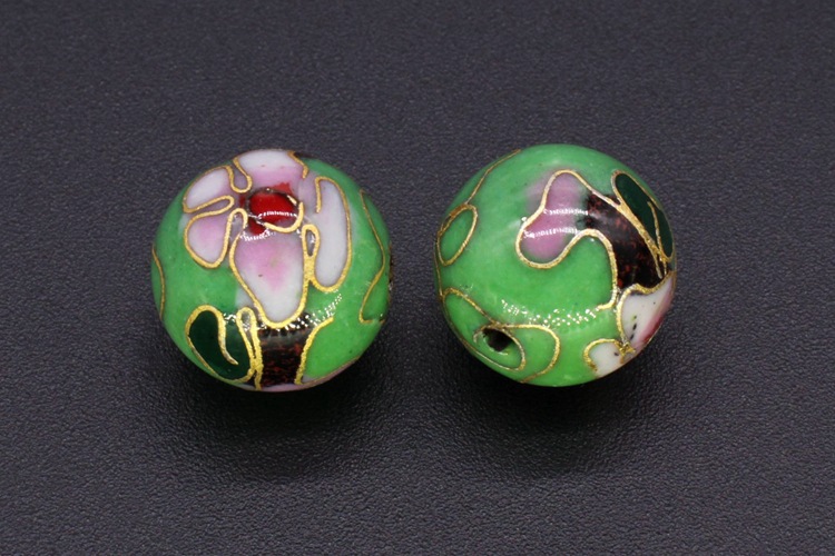 Traditional copper-based cloisonne enamel jewelry, prayer beads, chain accessories, Jingtai blue polished 12#, 14#, 16# round beads pic 6