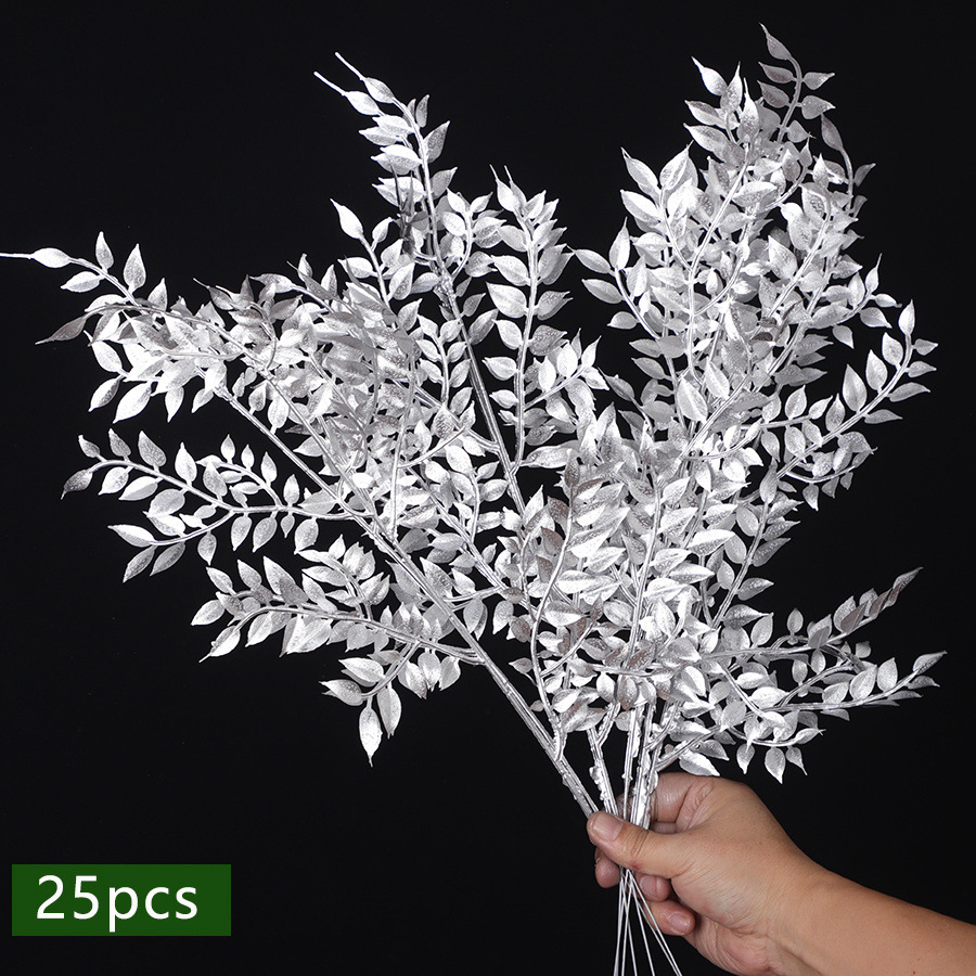 仿真发财果红果浆果银杏叶金色年宵花尤加利diy插花装饰摄影道具详情11