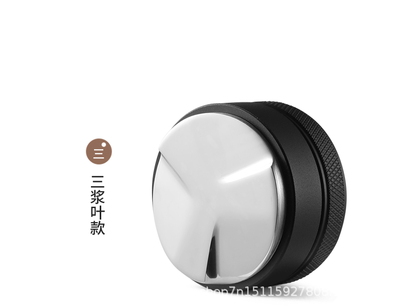 Stainless steel plastic coffee cloth powder maker, flat-bottomed three-paddle threaded powder press, macaron powder hammer, 51/53/58mm pic 16