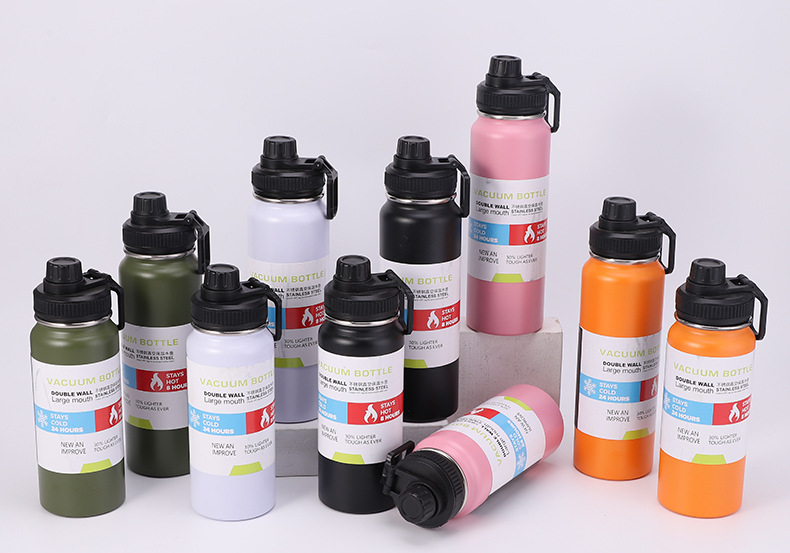 跨境直饮大容量304不锈钢双层户外登山运动水壶旅游水壶便携水杯详情3