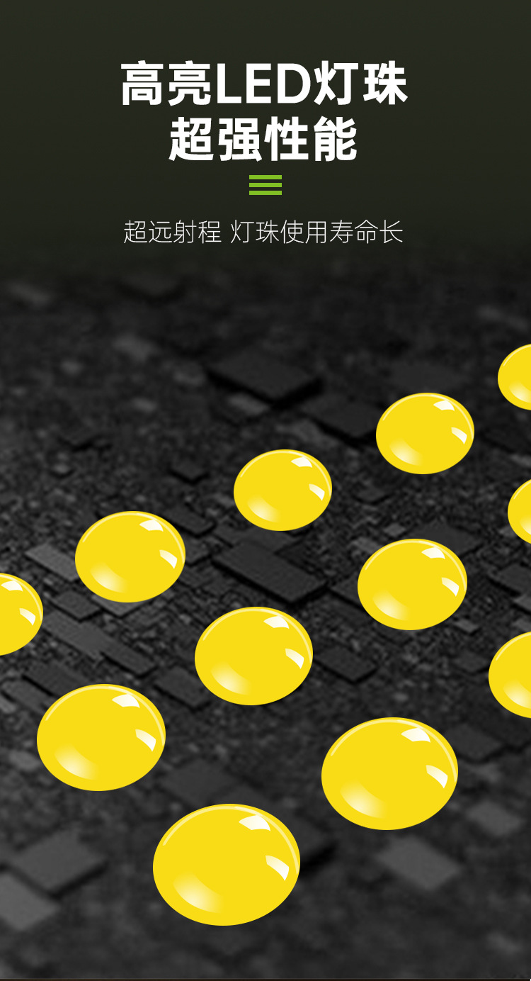 跨境手持太阳能手电筒强光充电远射超长续航户外应急照明手握式电筒日用百货详情3